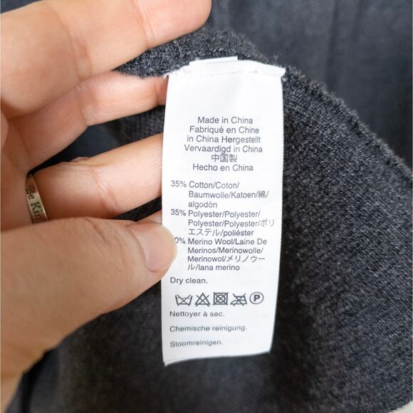 J CREW Dark Grey Sophie Open Front Sweater Blazer Merino Wool Women's XS - Picture 5 of 5